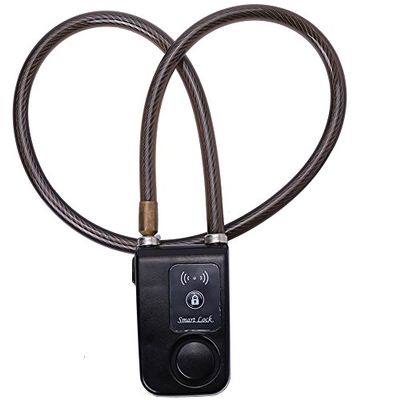 Smart Lock APP Control Bluetooth Anti Theft Alarm Chain Lock with 105dB Alarm Automatic Manual Locking for Bikes Motorcycle Gates(Red)