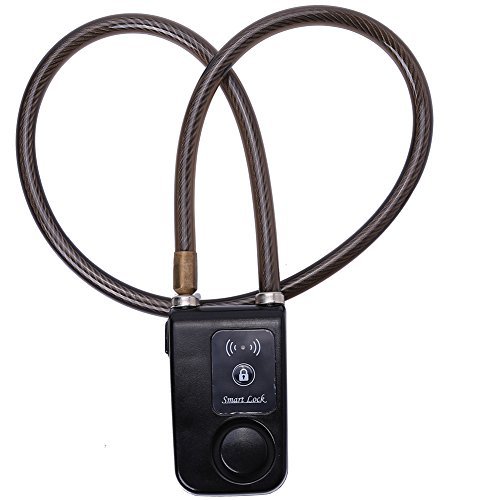 Smart Lock APP Control Bluetooth Anti Theft Alarm Chain Lock with 105dB Alarm Automatic Manual Locking for Bikes Motorcycle Gates(Red)