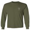 0066. Mother Gift I'm a Nurse RN Nurse Registered Men's Long Sleeve t Shirt (Olive, X-Large)