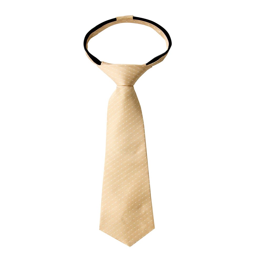 Spring Notion Boy's Dotted Woven Zipper Tie Antique Gold X-Large