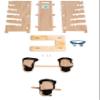 Pain Free-Posture Multi-Positioning TOWER & Blue Prism Glasses (Includes Single & Double Pedal)- INTENDED for POSTURE EXERCISES, YOGA-New & Improved with Upgraded & Better Made Pedals- Thicker & Sturdy-Safe & Easy to Use-HIp Flevor Release-Neck Hip L view 2