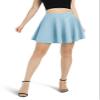 Urban CoCo Women's Basic Versatile Stretchy Flared Casual Mini Skater Skirt (XL, Light Blue) view 4