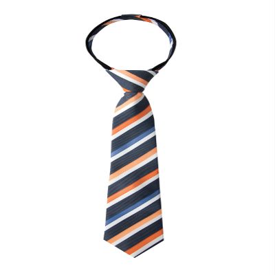 Spring Notion Boy's Striped Woven Zipper Tie Navy Small
