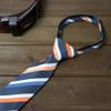 Spring Notion Boy's Striped Woven Zipper Tie Navy Small view 3