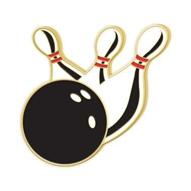 Bowling Enamel Lapel Pins - Bowling Pins Award 30 Pack