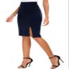 Urban CoCo Women's Knee Length Stretch Pencil Skirt High Waisted Bodycon Midi Straight Skirt(S,Navy Blue) view 1