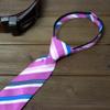 Spring Notion Boy's Striped Woven Zipper Tie Pink Small view 3
