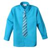 Spring Notion Boy's Striped Woven Zipper Tie Light Blue Medium view 4