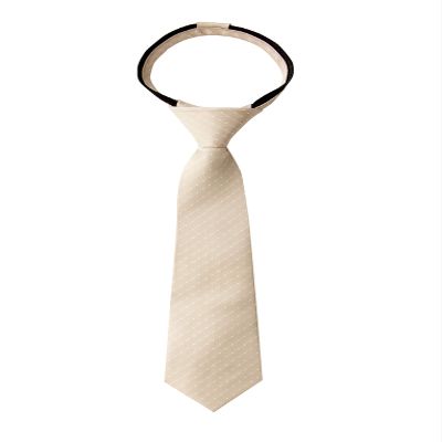 Spring Notion Boy's Dotted Woven Zipper Tie Champagne X-Large