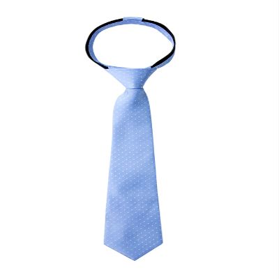 Spring Notion Boy's Dotted Woven Zipper Tie Light Blue X-Large