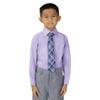 Spring Notion Boy's Tartan Plaid Woven Zipper Tie Purple Small view 3