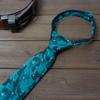 Spring Notion Boy's Dotted Camouflage Woven Zipper Tie Teal Medium view 3