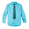 Spring Notion Boy's Dotted Camouflage Woven Zipper Tie Teal Medium view 4