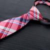 Spring Notion Boy's Tartan Plaid Woven Zipper Tie Red X-Large view 2