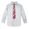 Spring Notion Boy's Tartan Plaid Woven Zipper Tie Red X-Large view 3