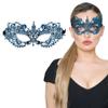 Blue Masquerade Mask For Women - Lace Masquerade Masks for Masquerade Party, Proms, Photo Shoot, Venetian Party, Mardi Gras, Halloween & Cosplay - Iridescent Blue Color - Made in the USA view 1