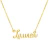 Yiyang Personalized Pendant Jewelry Name Necklace 14K Gold Plated Stainless Steel Birthday Gift for Women Lauren view 1