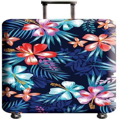 GOXUNYUAN Suitcase Cover, Carry on Luggage Cover Protector - Travel Elastic Spandex Luggage Covers Fits 26 to 28 Inch Flower