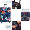 GOXUNYUAN Suitcase Cover, Carry on Luggage Cover Protector - Travel Elastic Spandex Luggage Covers Fits 26 to 28 Inch Flower view 2