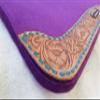 CHALLENGER Horse Saddle PAD Western Contoured Wool Felt Moisture Wicking Purple 39RT04PR view 4