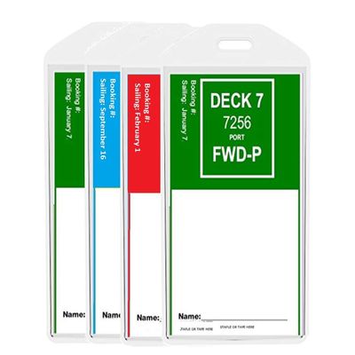 Cruise Ship Luggage Tags Clear Thick PVC Cruise Tags (4 Pack - Clear)