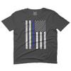 0075. Big Flag USA American Police Support Blue Lives Matter Thin Line Patriotic Style for Men T Shirt (Charcoal, 2X-Large) view 1