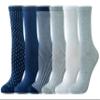 Amazon Essentials Women's Cotton Crew Socks, 6 Pairs, Multicolor/Dots/Solid Colors/Stripe, 6-9 view 1
