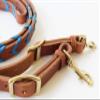 CHALLENGER Horse Western Leather Blue Laced Barrel Contest Reins 66RT10RB view 2