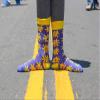Sock Panda Funny Splat Face Tween Sized Socks from the (Adult Small) view 4