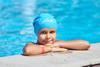 Kids Swim Cap for Long Hair - Comfortable Fit Silicone Swimming Hat for Girls & Boys with Curly Hair, Braids, or Dreadlocks - Durable & Easy to Wear (Aqua Blue M) view 4