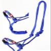 CHALLENGER Nylon Horse Braided Rope Halter Beaded Noseband Lead Rope 606RT03 view 1
