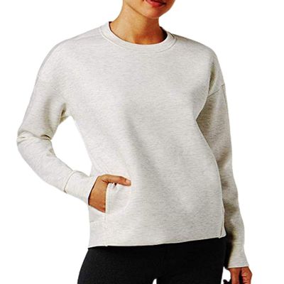 32 DEGREES Women's Drop-Shoulder Fleece Top, Heather White, XX-Large