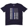 0075. Big Flag USA American Police Support Blue Lives Matter Thin Line Patriotic Style for Men T Shirt (Navy Blue, 2X-Large)