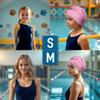 Kids Swim Cap for Long Hair - Comfortable Fit Silicone Swimming Hat for Girls & Boys with Curly Hair, Braids, or Dreadlocks - Durable & Easy to Wear (Aqua Blue S) view 3