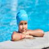 Kids Swim Cap for Long Hair - Comfortable Fit Silicone Swimming Hat for Girls & Boys with Curly Hair, Braids, or Dreadlocks - Durable & Easy to Wear (Aqua Blue S) view 4