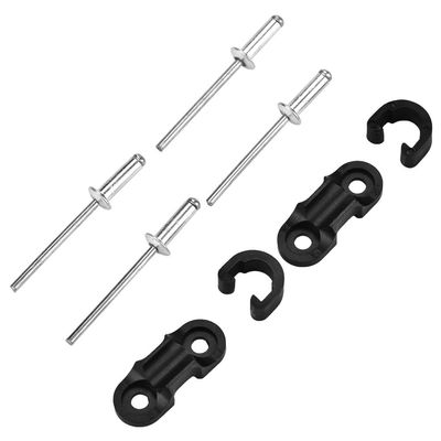 Alomejor Cable Clips, 2Pcs Aluminum, for Mountain Bike, Brake & Shift Cable Housing Line Holder Hose C Clip Accessory