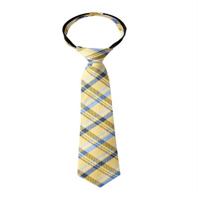 Spring Notion Boy's Tartan Plaid Woven Zipper Tie Yellow Small