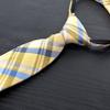 Spring Notion Boy's Tartan Plaid Woven Zipper Tie Yellow Small view 2