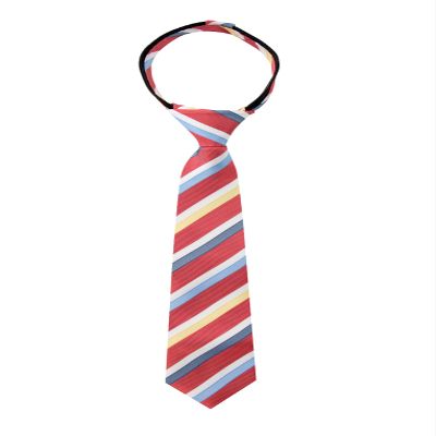 Spring Notion Boy's Striped Woven Zipper Tie Red X-Large