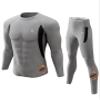 CL convallaria Thermal Underwear Set Winter Hunting Gear Sport Long Johns Base Layer Bottom Top Midweight Grey L view 1