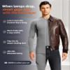 CL convallaria Thermal Underwear Set Winter Hunting Gear Sport Long Johns Base Layer Bottom Top Midweight Grey L view 4