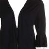 Charter Club Womens Contrast Trim Pleated Cardigan Sweater Black M view 3