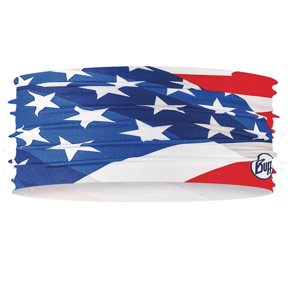 Buff CoolNet UV Half Neck Gaitor, UPF 50 Sun Protection, Breathable, Cooling Bandana, Versatile, Quick Dry Face Mask, USA, Adult Size