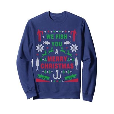 Funny Bass Fishing Ugly Christmas Sweater Party Shirts Sweatshirt