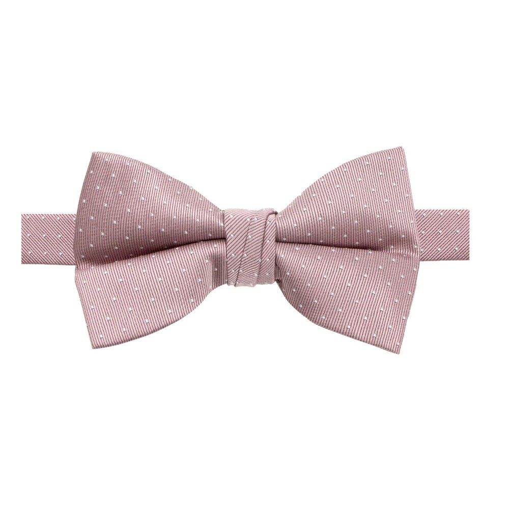 Spring Notion Men's Microfiber Dotted Bow Tie Pink Copper