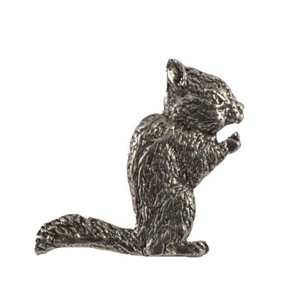 Chipmunk Pin, Pewter, M183, 1.25 Inches, Handmade in The USA, Realistic, Ground Squirrel, Cute, Hat Pin, Lapel Pins, Brooch, Gift, Over 3100 Wildlife Designs.