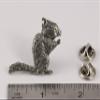 Chipmunk Pin, Pewter, M183, 1.25 Inches, Handmade in The USA, Realistic, Ground Squirrel, Cute, Hat Pin, Lapel Pins, Brooch, Gift, Over 3100 Wildlife Designs. view 2