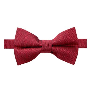 Spring Notion Men's Leather Texture Woven Bow Tie Red