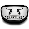 Battle Sports Chrome Football Back Plate  Hard Shell Lower Back Protector with Contoured Foam for High-Impact Protection - Adult, Silver/Black Chrome view 2