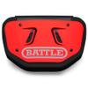 Battle Sports Chrome Football Back Plate  Hard Shell Lower Back Protector with Contoured Foam for High-Impact Protection - Youth, Red/White Chrome view 2